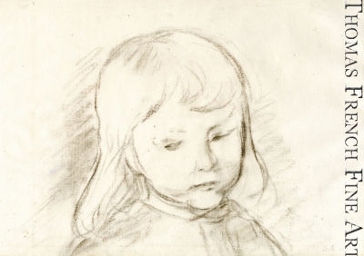Tête de Jeune Fille by Berthe Morisot